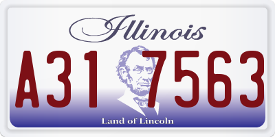 IL license plate A317563