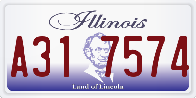 IL license plate A317574