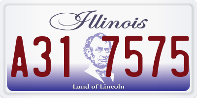 IL license plate A317575