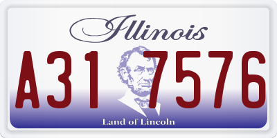 IL license plate A317576