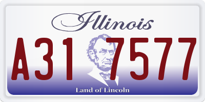 IL license plate A317577