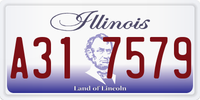 IL license plate A317579