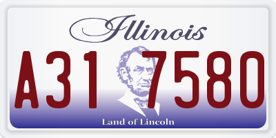 IL license plate A317580