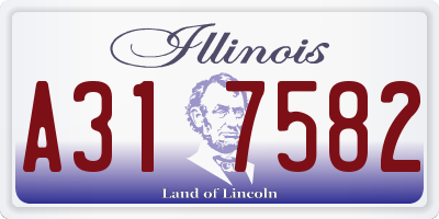IL license plate A317582