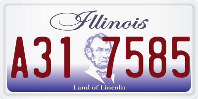 IL license plate A317585