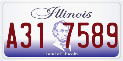 IL license plate A317589
