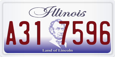 IL license plate A317596