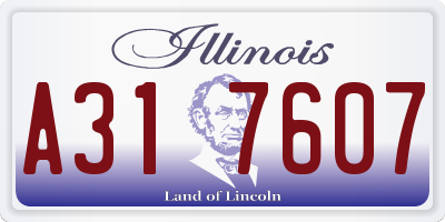 IL license plate A317607