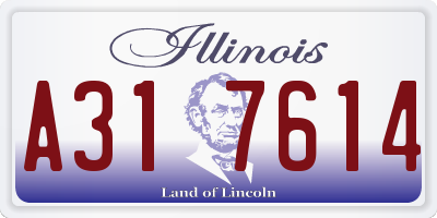 IL license plate A317614