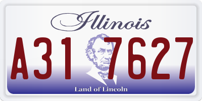 IL license plate A317627