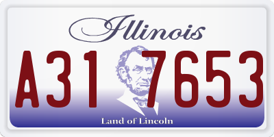 IL license plate A317653