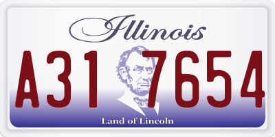 IL license plate A317654