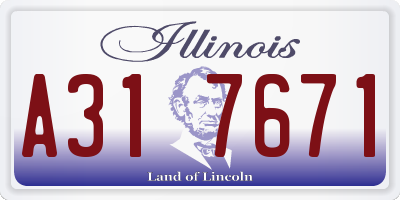 IL license plate A317671