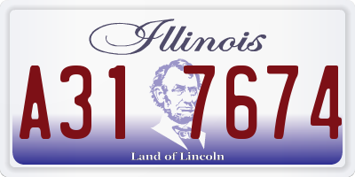 IL license plate A317674