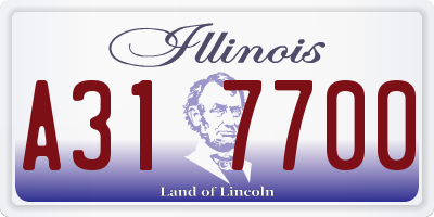 IL license plate A317700