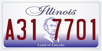 IL license plate A317701