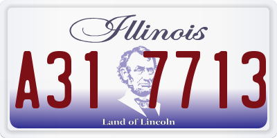 IL license plate A317713