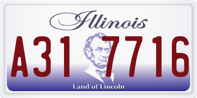 IL license plate A317716
