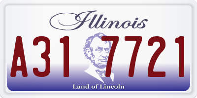 IL license plate A317721