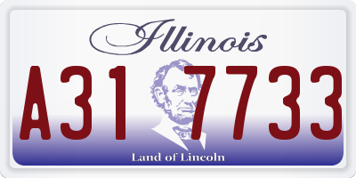 IL license plate A317733
