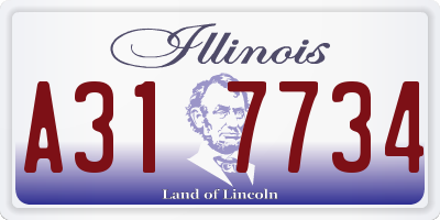 IL license plate A317734