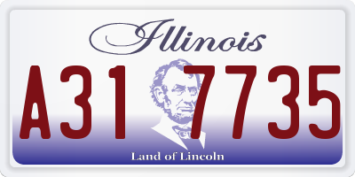 IL license plate A317735