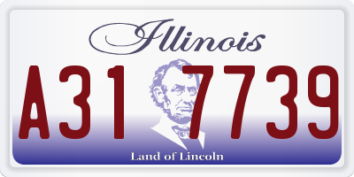 IL license plate A317739