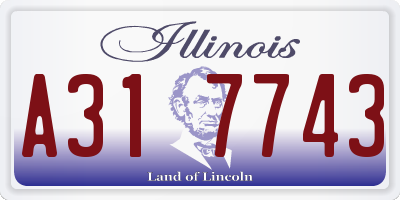 IL license plate A317743