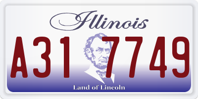 IL license plate A317749