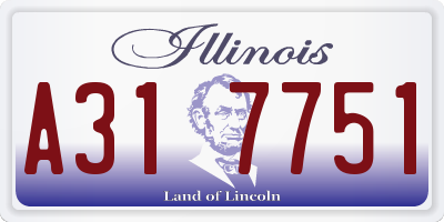 IL license plate A317751