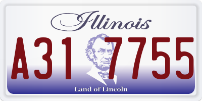 IL license plate A317755