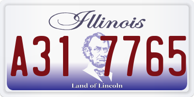 IL license plate A317765