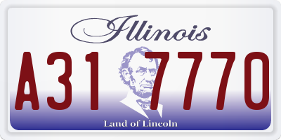 IL license plate A317770