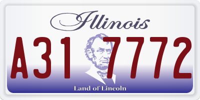 IL license plate A317772