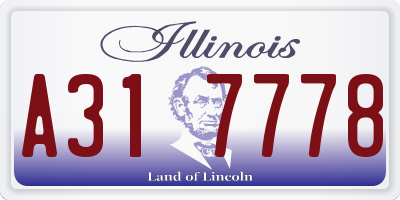 IL license plate A317778