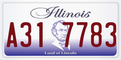 IL license plate A317783