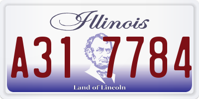 IL license plate A317784