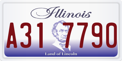 IL license plate A317790
