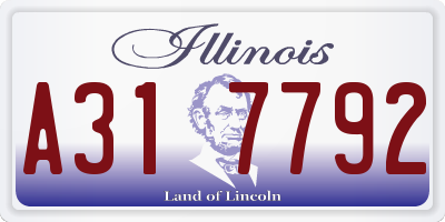 IL license plate A317792