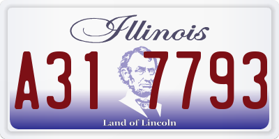 IL license plate A317793