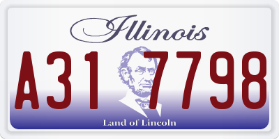 IL license plate A317798