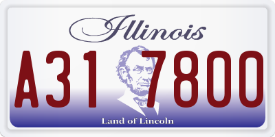 IL license plate A317800