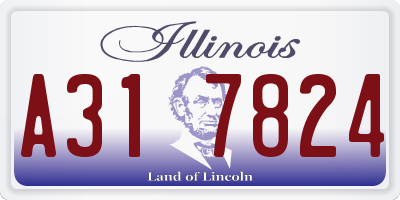 IL license plate A317824
