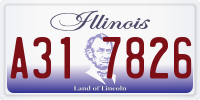 IL license plate A317826