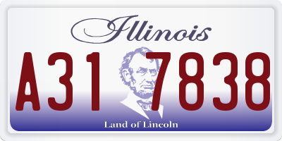 IL license plate A317838