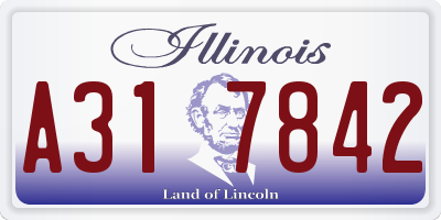 IL license plate A317842