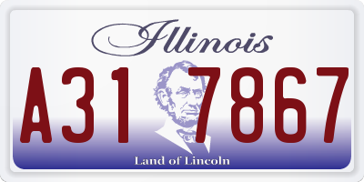 IL license plate A317867