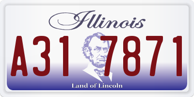 IL license plate A317871