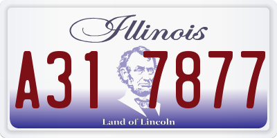 IL license plate A317877