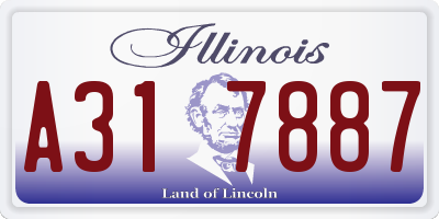 IL license plate A317887